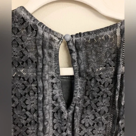 NWOT POL Textured Navy Blue/Grey Mini Dress/Tunic with Amazing Detailing - Picture 5 of 8